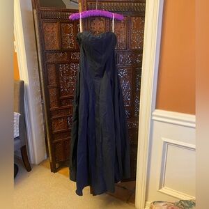 NWT navy Misguided strapless long dress